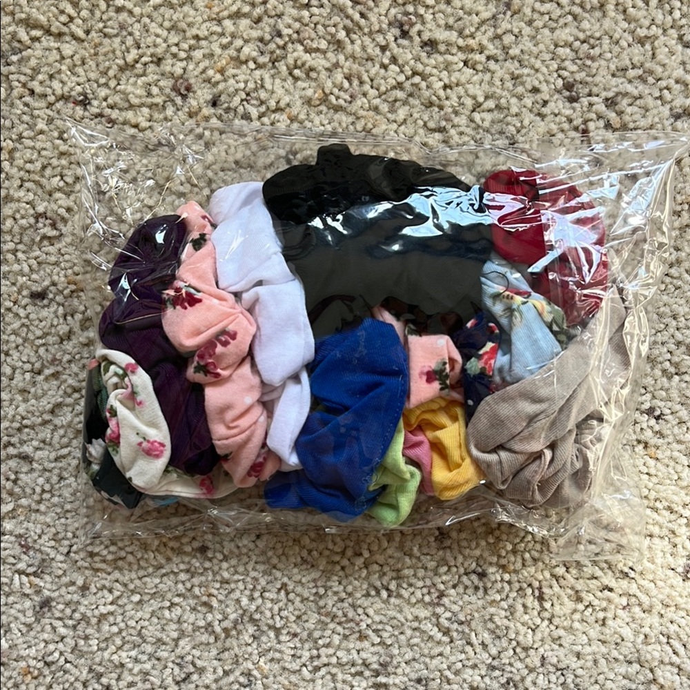 Colorful Hair Scrunchies Set - Picture 2 of 2